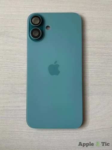 Задняя крышка iPhone 16 Plus в сборе с окошками камеры (Green) зеленая