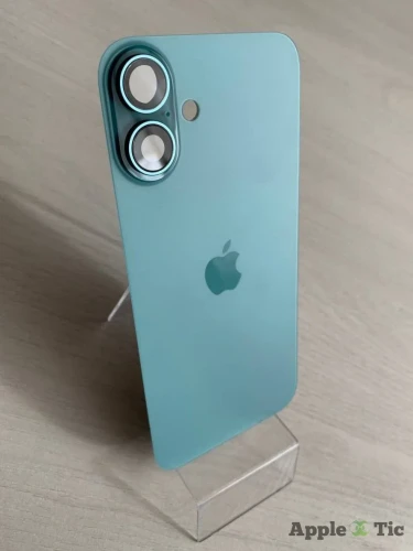 Задняя крышка iPhone 16 Plus в сборе с окошками камеры (Green) зеленая