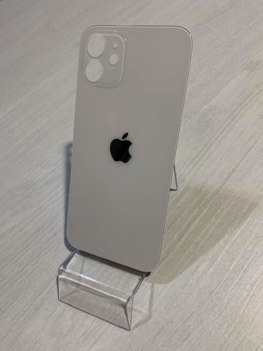 Заднее стекло (крышка) для IPhone 12 белое (WHITE)