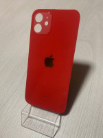 Заднее стекло (крышка) для IPhone 12 красное (RED)