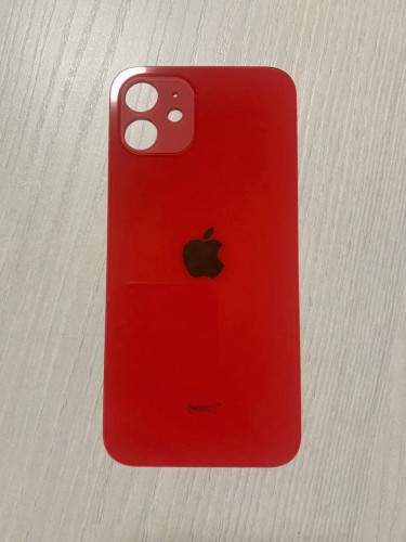 Заднее стекло (крышка) для IPhone 12 красное (RED)