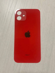 Заднее стекло (крышка) для IPhone 12 красное (RED)