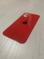 Заднее стекло (крышка) для IPhone 12 красное (RED)