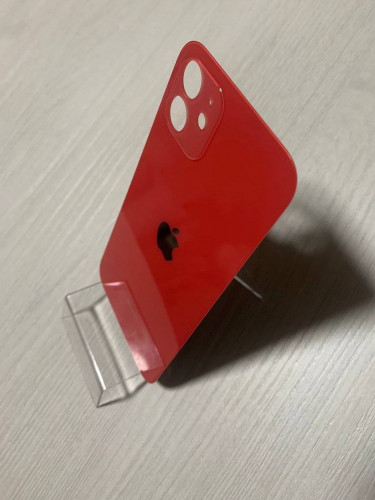 Заднее стекло (крышка) для IPhone 12 красное (RED)