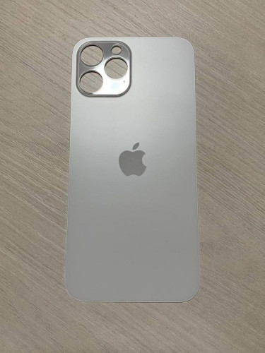 Заднее стекло (крышка) для IPhone 12 Pro Max белое (SILVER)