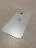 Заднее стекло (крышка) для IPhone 12 Pro Max белое (SILVER)