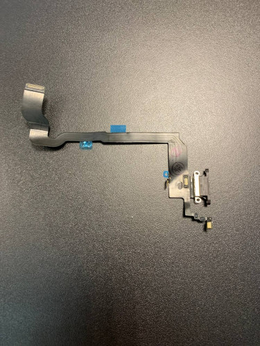 Нижний шлейф зарядки Iphone X original (AASP) снятый