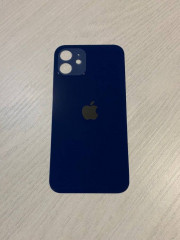 Заднее стекло (крышка) для IPhone 12 синее (BLUE)