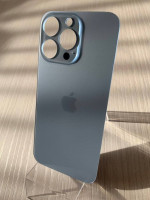 Заднее стекло (крышка) для IPhone 13 Pro синее (SIERRA BLUE)