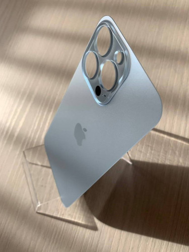 Заднее стекло (крышка) для IPhone 13 Pro синее (SIERRA BLUE)