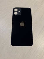 Заднее стекло (крышка) для IPhone 12 черное (BLACK)