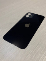 Заднее стекло (крышка) для IPhone 12 черное (BLACK)