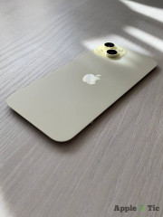Задняя крышка iPhone 15 Plus в сборе с окошками камеры (Yellow) желтая