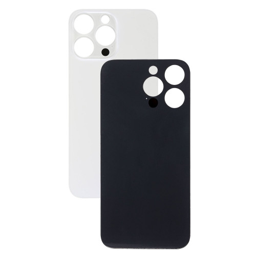 Заднее стекло (крышка) для IPhone 14 Pro Max белое (SILVER)