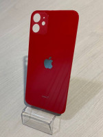 Заднее стекло (крышка) для IPhone 11 красное (red)
