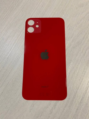 Заднее стекло (крышка) для IPhone 11 красное (red)