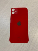 Заднее стекло (крышка) для IPhone 11 красное (red)