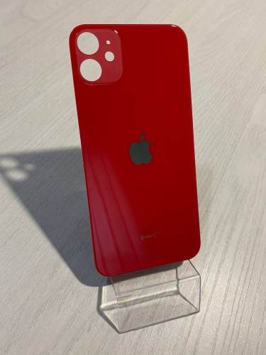 Заднее стекло (крышка) для IPhone 11 красное (red)