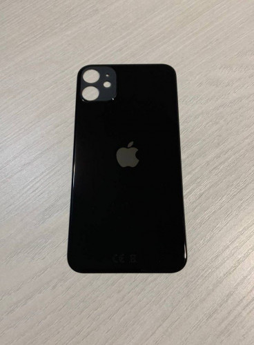 Заднее стекло (крышка) для IPhone 11 черное (black)