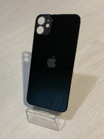 Заднее стекло (крышка) для IPhone 11 чёрное (black)