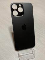 Заднее стекло (крышка) для IPhone 14 Pro Max черное (SPACE BLACK)