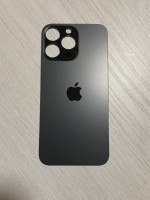 Заднее стекло (крышка) для IPhone 14 Pro Max черное (SPACE BLACK)