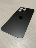 Заднее стекло (крышка) для IPhone 14 Pro Max черное (SPACE BLACK)