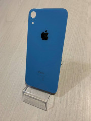Заднее стекло (крышка) для IPhone Xr голубое (BLUE)