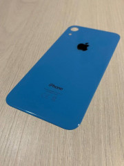 Заднее стекло (крышка) для IPhone Xr голубое (BLUE)