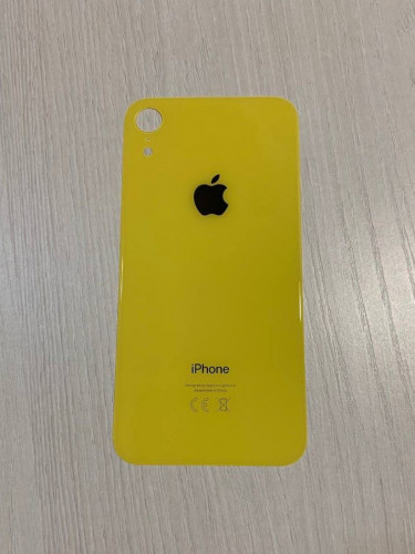 Заднее стекло (крышка) для IPhone Xr желтое (YELLOW)