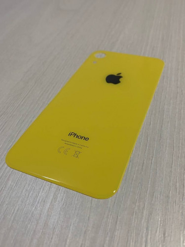 Заднее стекло (крышка) для IPhone Xr желтое (YELLOW)