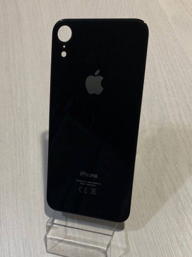 Заднее стекло (крышка) для IPhone Xr черное (BLACK)