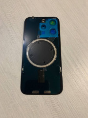 iPhone 15 Pro задняя крышка в сборе с окошками камеры (Blue Titanium) синий титан