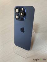 iPhone 15 Pro задняя крышка в сборе с окошками камеры (Blue Titanium) синий титан