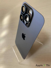 iPhone 15 Pro задняя крышка в сборе с окошками камеры (Blue Titanium) синий титан