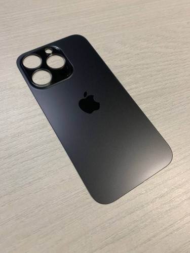 Заднее стекло (крышка) для IPhone 14 Pro черное (SPACE BLACK)