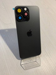 iPhone 15 Pro Max задняя крышка в сборе с окошками камеры (Black Titanium) черный титан