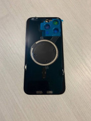 iPhone 15 Pro Max задняя крышка в сборе с окошками камеры (Black Titanium) черный титан