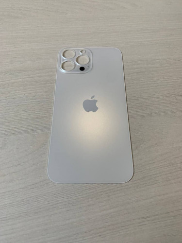 Заднее стекло (крышка) для IPhone 13 Pro Max белое (SILVER)