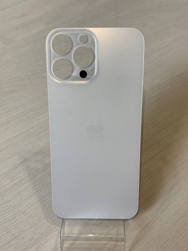 Заднее стекло (крышка) для IPhone 13 Pro Max белое (SILVER)