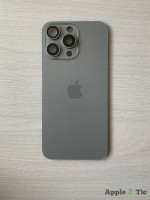 iPhone 15 Pro Max задняя крышка в сборе с окошками камеры (Natural Titanium) натуральный титан