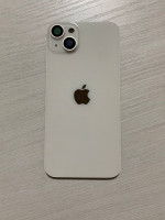 iPhone 14 Plus задняя крышка в сборе с окошками камеры (Starlight) Белый