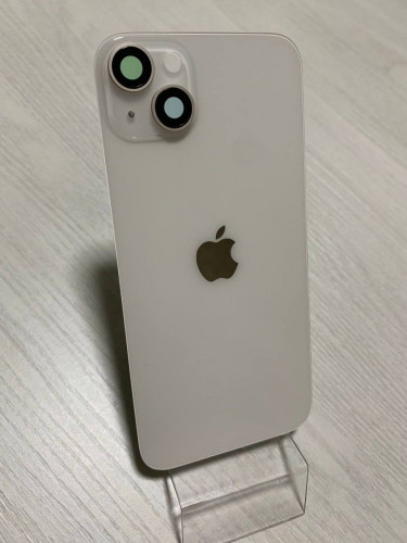 iPhone 14 Plus задняя крышка в сборе с окошками камеры (Starlight) Белый