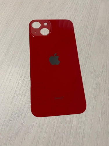 Заднее стекло (крышка) для IPhone 13 красное (RED)