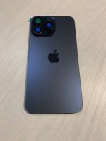 IPhone 15 Pro Max задняя крышка в сборе с окошками камеры (BLUE TITANIUM) синий титан
