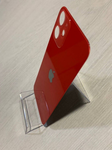 Заднее стекло (крышка) для IPhone 12 mini красное (RED)