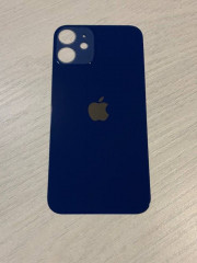 Заднее стекло (крышка) для IPhone 12 mini синее (BLUE)