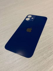Заднее стекло (крышка) для IPhone 12 mini синее (BLUE)