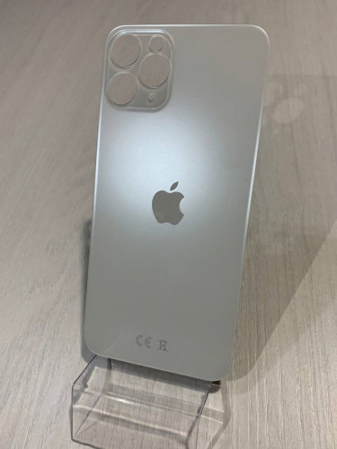 Заднее стекло (крышка) для IPhone 11 Pro белое (SILVER)