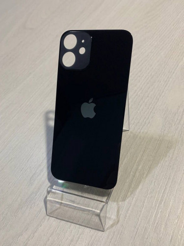 Заднее стекло (крышка) для IPhone 12 mini черное (BLACK)